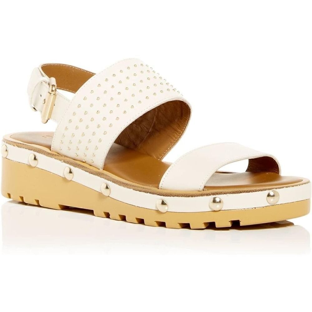 See By Chloe Womens 1" Platform Studded Martie Wedge Slingback Sandal 36, USA 6